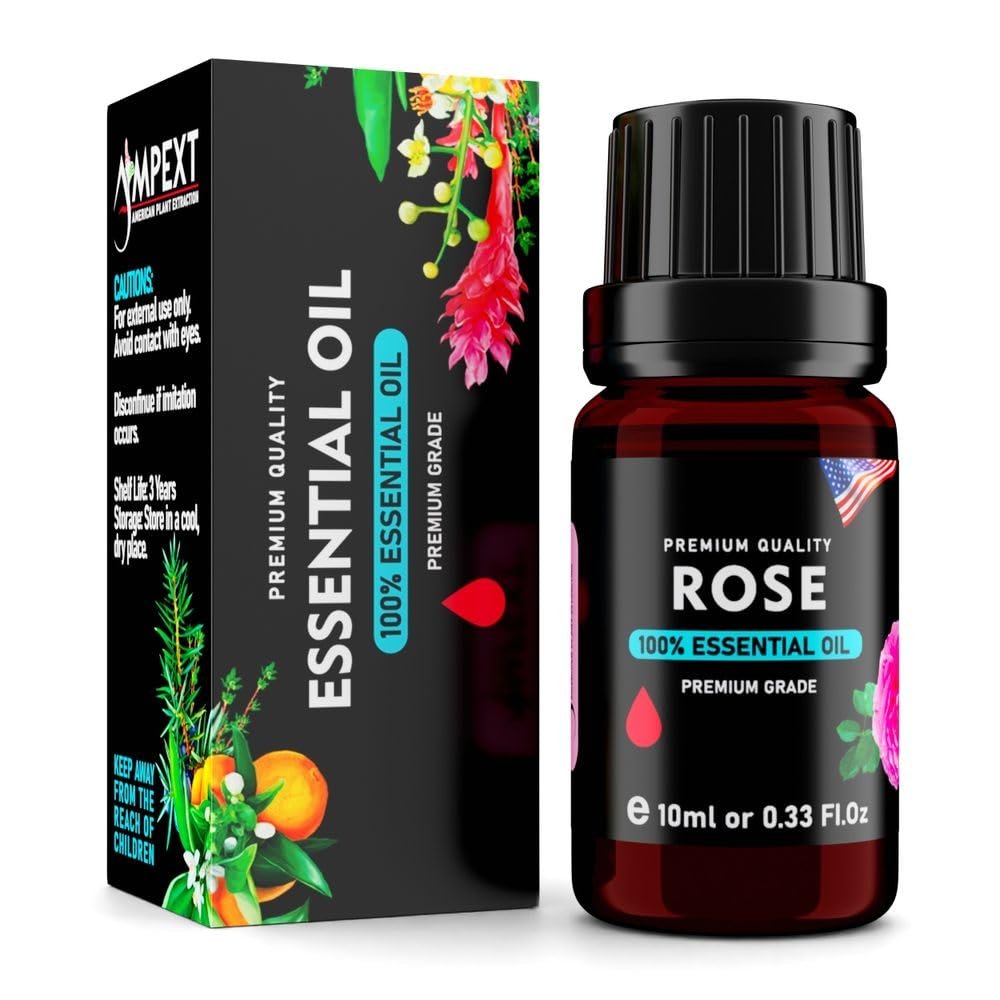 Rose (Rosa damascena) 100% Pure Essential Oil, Select Grade, 10ml