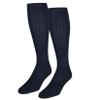 NuVein Women's Compression Socks, 15-20 mmHg Support, Rib Knit Pattern, Over Calf Knee High, Navy, Medium view 1