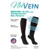 NuVein Women's Compression Socks, 15-20 mmHg Support, Rib Knit Pattern, Over Calf Knee High, Navy, Medium view 4