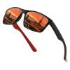 COTIA Square Full Lens Polarized Reading Sunglasses for Mens Riding Sports Outdoor Reader Sun Glasses (red, 3.75, x) view 1