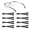 8 Pairs Eyeglass End Tips Ear Sock Pieces for Glasses Soft Silicone Eyeglasses Temple Tips Glasses Sunglasses Replacement Temple Anti-Slip Tube Sleeve for Flat Thin Metal Eyeglass Legs (Black) view 1