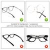 8 Pairs Eyeglass End Tips Ear Sock Pieces for Glasses Soft Silicone Eyeglasses Temple Tips Glasses Sunglasses Replacement Temple Anti-Slip Tube Sleeve for Flat Thin Metal Eyeglass Legs (Black) view 3