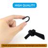 8 Pairs Eyeglass End Tips Ear Sock Pieces for Glasses Soft Silicone Eyeglasses Temple Tips Glasses Sunglasses Replacement Temple Anti-Slip Tube Sleeve for Flat Thin Metal Eyeglass Legs (Black) view 4