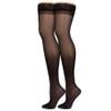 NuVein Sheer Compression Stockings, 20-30 mmHg Support, Thigh Length, Closed Toe, 20 Denier, Black, X-Large view 2