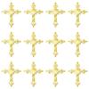 12 Pieces Baptism Cake Toppers Mirror Acrylic Cross Cake Decorations,First Communion,Baby shower cake topper,Birthday Cake Decor,Religious cake decorations Party Supplies view 1