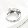 BIAIHQIE Wing Cremation Ring for Ashes Memorial Urn Jewelry Human Pet Ash Holder Stainless Steel Funeral Keepsake Gift for Women-6-Silver view 3