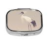 Japanese Crane Print Cute Pill Organizer Mini Medicine Storage Box Pill Container for Pocket Purse Travel view 1