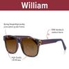 DEBSPECS William XL Bifocal Reading Sunglasses for Men - Large Magnification for Reading, Close-Up Work - Rectangle Shape (Matte Black/Brown, 2.5, Diopters) Custom Made to Order view 4