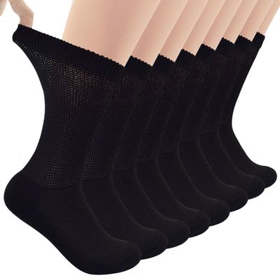 Tphon Diabetic Socks For Men and Women Loose Fit 8 Pairs Non-Binding Ankle Socks Size 6-9
