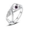 BIAIHQIE Wing Cremation Ring for Ashes Memorial Urn Jewelry Human Pet Ash Holder Stainless Steel Funeral Keepsake Gift for Women-8-Purple view 1