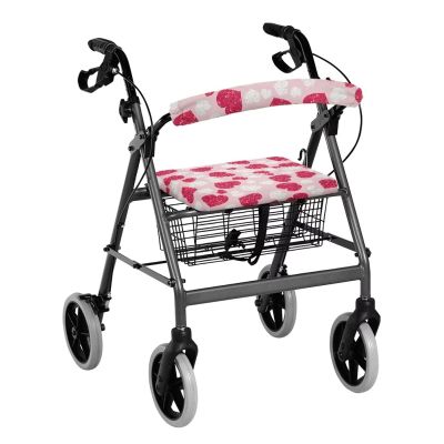 ZUXONGSY Pink Love Rollator Seat Cover Stretch Walker Seat Covers for Seniors Adjustable Rollator Seat Cushion Removable&Washable Seat Covers for Women