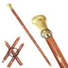 Brass Nautical Designer Walking Stick Men & Women Canes and Wooden 37 inch Handle Golden Natural Wood Rosewood (IIFD) view 1