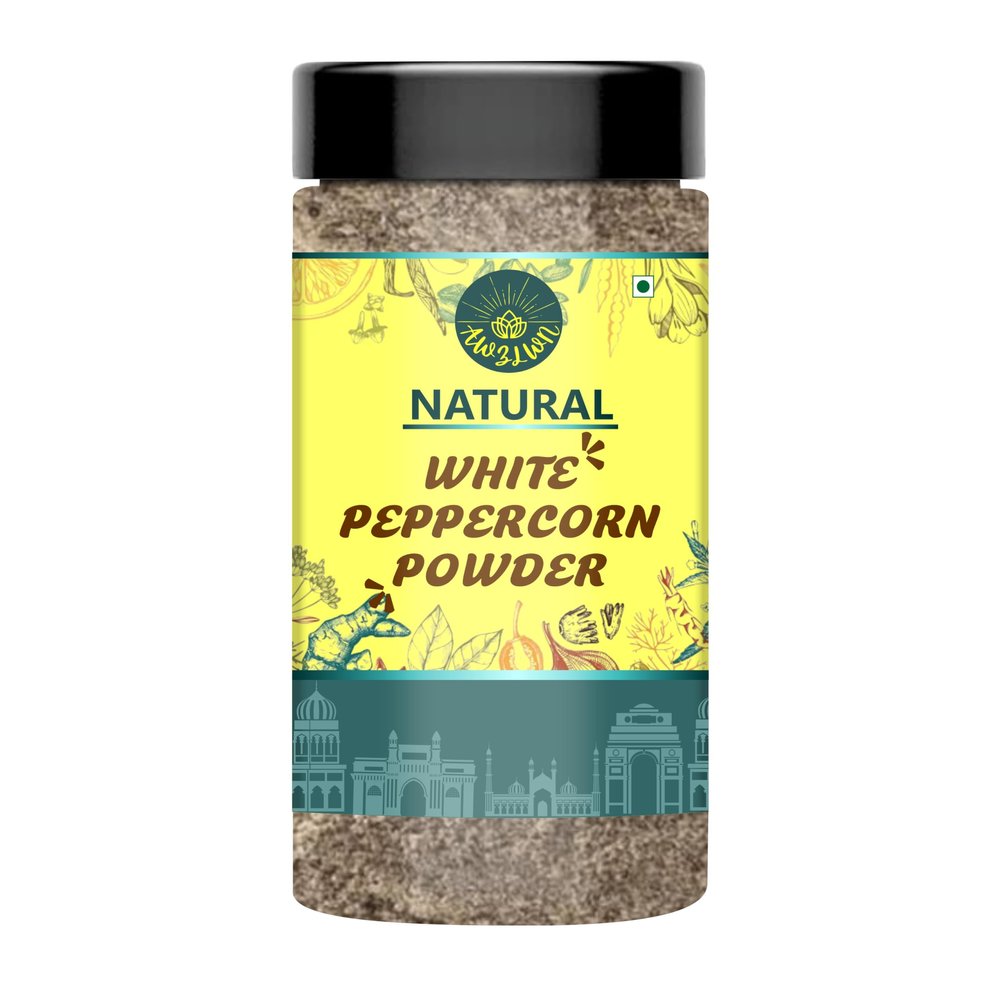 AWZLWN Natural White Pepper Powder/Peppercorn Powder 100 GM Pack of 1 Pcs - AWZLWN
