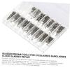 TOBBOMEY 1000pcs Eyeglasses Repair Kit Including Screw Box Tools Glasses Cleaner view 3