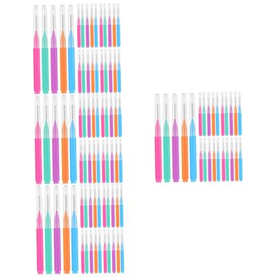 Anneome 200pcs Interdental Brushes Ergonomic Cleaning Tools for Braces Comfortable Oral Includes and Brushes