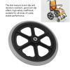 14 inch Wheelchair Wheel Replacement, Sturdy PU Material, Model 6001 Bearing, Textured Non Slip Design, Wide Applications, Low Noise, 350x30mm Tire Size, 12mm Inner Diameter view 4