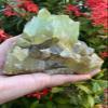 GAF TREASURES XL Green Calcite Raw Stone, 3-4" Natural Calcite Healing Crystal (Green Calcite, 0.5-1 lb) view 2