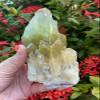 GAF TREASURES XL Green Calcite Raw Stone, 3-4" Natural Calcite Healing Crystal (Green Calcite, 0.5-1 lb) view 3