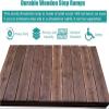 Ramps Threshold Ramp, Heavy Duty Front Door Entry Ramp for Wheelchair Bike Motorcycle, Non-Skid Brown Wood Threshold Ramp/Transition Ramps for Patio Yard Sidewalk(60x10x50cm/23x3.9x19in) view 3
