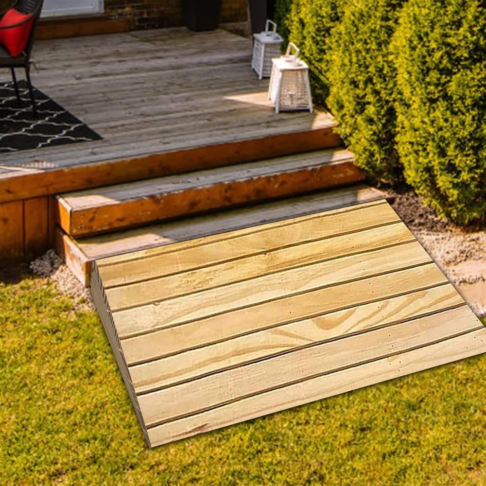 Ramps Threshold Ramp, Stairs Ramps for Wheelchairs for Home, Wooden Doorway Threshold Ramp 3/4/ 6/7/ 8 Inch Rise, Indoor Outdoor Garden Door Ramp/Slope, Anti Skid(50x30x8cm (19.7x12x3in))