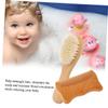 Gogogmee Natural Goat Hair Brush Set Comb Brush for Bathing Gentle Detangler for Sensitive Scalp view 4