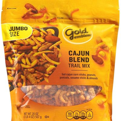 Cajun Blend Trail Mix: Peanuts, Hot Corn Sticks, Pretzels, Sesame Sticks Almonds - Snack Snacking Spicy Food - Well Market 20oz Jumbo Bag