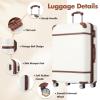 3-piece Luggage Set, 24-inch Suitcase, One Travel Duffel Bag and One Toiletry Bag, ABS Hardshell Carry-on Luggage, 4 Spinner Wheels, Top and Side Silicone Handles, TSA Combination Lock, 25% More Space view 2