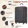 3-piece Luggage Set, 24-inch Suitcase, One Travel Duffel Bag and One Toiletry Bag, ABS Hardshell Carry-on Luggage, 4 Spinner Wheels, Top and Side Silicone Handles, TSA Combination Lock, 25% More Space view 2