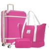 3-piece Luggage Set, 24-inch Suitcase, One Travel Duffel Bag and One Toiletry Bag, ABS Hardshell Carry-on Luggage, 4 Spinner Wheels, Top and Side Silicone Handles, TSA Combination Lock, 25% More Space view 1
