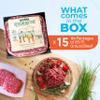 Richards Regenerative Premium Grass-Fed Ground Beef, 85% Lean / 15% Fat Frozen Family Pack Perfect for Burgers (15-1lb Packages) view 2