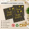 150PCS Happy Birthday Paper Plates and Napkins - 7 Inch Black Gold Dot Paper Plates and 6.5 Inch Napkins with 6.3 Inch Gold Forks Disposable Tableware Set for Birthday Party Decorations, Serves 50 view 4