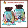 UIANG Robot,Reusable Burlap Gift Bags with Drawstring,Various Different Robot,Treat Bags Party Favor Bags Candy Goodies Food Storage Bags Gift Wrapping Package,Pink and Blue - M view 2