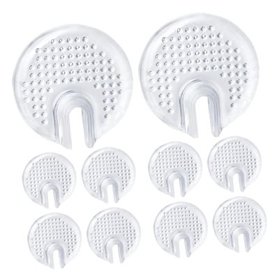 VALICLUD 10pairs Transparent Forefoot Pads of Adhesive Metatarsal Cushions for -Flops Soft and Breathable Foot Pads Comfortable Shoe Inserts for and Support