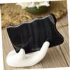 Healeved Black Wavy Natural Buffalo Horn Massage Tool Scraping Plate for Physical Therapy and Spa Care Multi-functional Gua Board for Neck and view 3