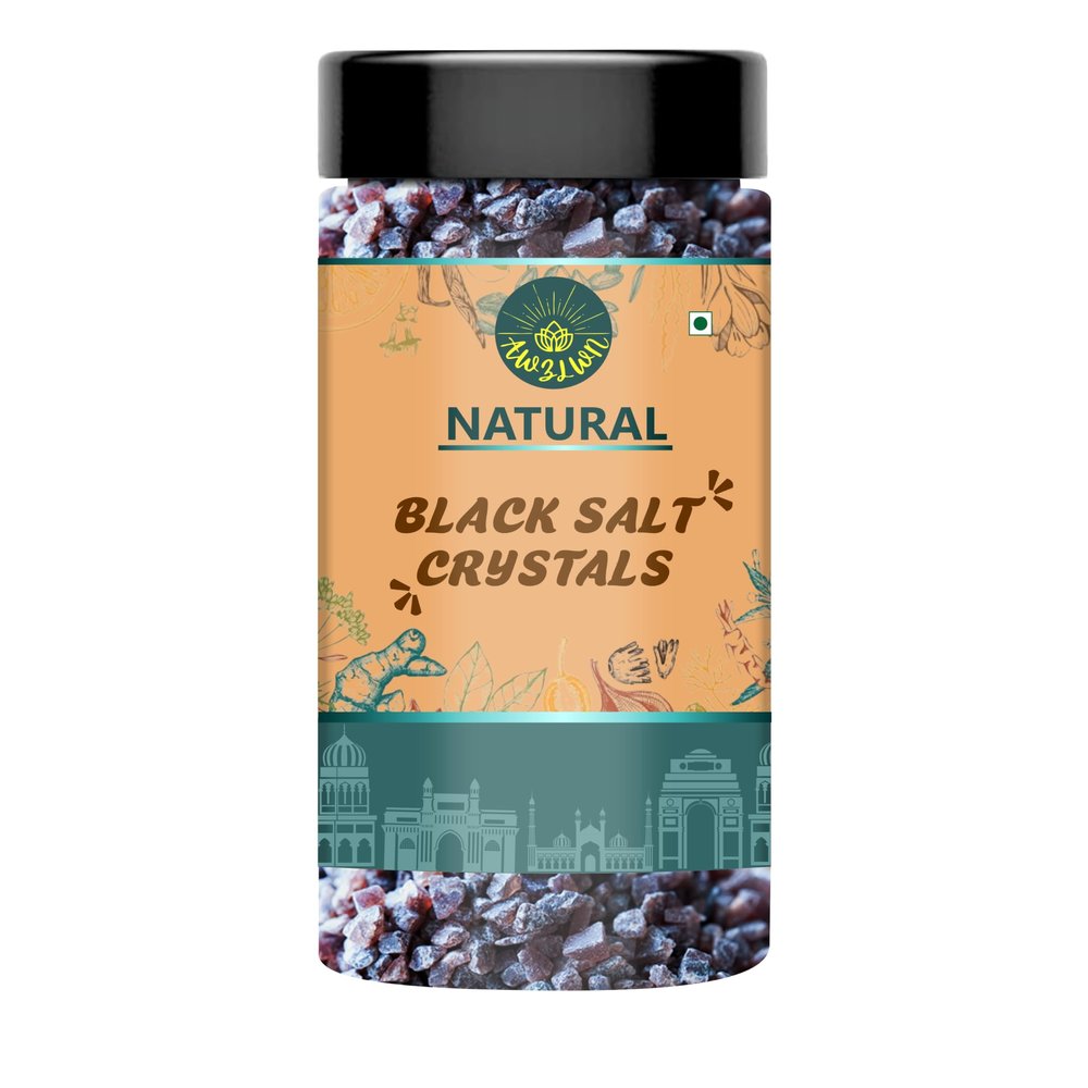 AWZLWN Natural Black Salt crystals 250 GM Pack of 1 Pcs - AWZLWN