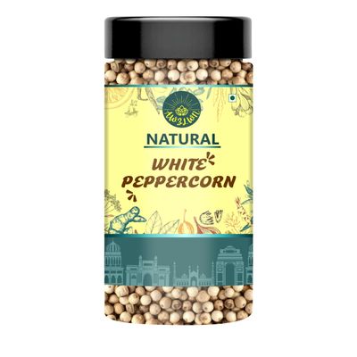 AWZLWN Natural White Peppercorn 250 GM Pack of 1 Pcs - AWZLWN