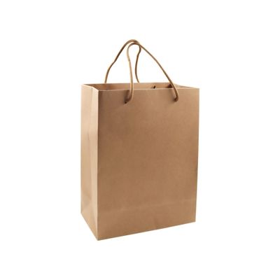 Paper Gift Bags,ULIFESTAR Recyclable Gift Bags with Handles,Small Party Bags,Mini Shopping Bags,Retail Bags Bulk,Merchandise Bag Assortment,20PCS Gift Wrap Bag (Brown, 27x22x10cm/10.63*8.66*3.94'')