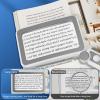 10 LED Beads Reading Magnifier with 3 Levels Adjustable Brightness, 100x Magnification, Light Weight Low Vision Aids, Perfect for Books, Seniors view 3