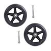 2 Pack Solid Replacement Wheels 6/7/8in Wheelchair Front Wheels with Screws Rollator Walker Anti-Slip Replacement Casters Rollers Wheels Easy to Install(Black,6in/14cm) view 1