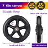 2 Pack Solid Replacement Wheels 6/7/8in Wheelchair Front Wheels with Screws Rollator Walker Anti-Slip Replacement Casters Rollers Wheels Easy to Install(Black,6in/14cm) view 2