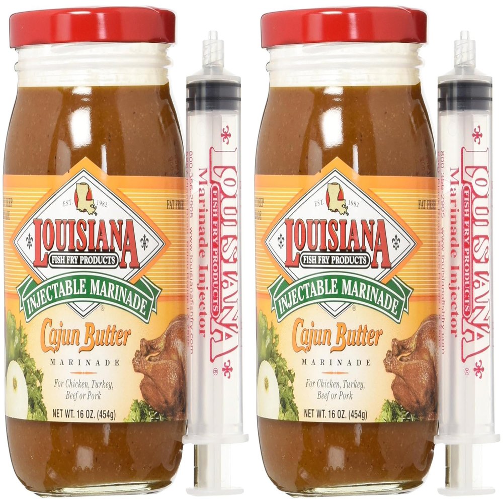 GeauxDat Cajun Favrits Cajun Creole Butter Injectable Marinade 16 oz - 2 Pack
