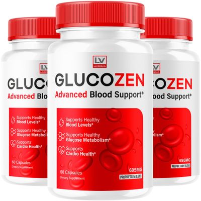 (3 Pack) GlucoZen Capsules - Official GlucoZen Advanced Supplement Pills Blood Balance Health Support Formula, All Natural GlucoZen for Overall Health & Wellness Reviews, 180 Capsules for 3 Months