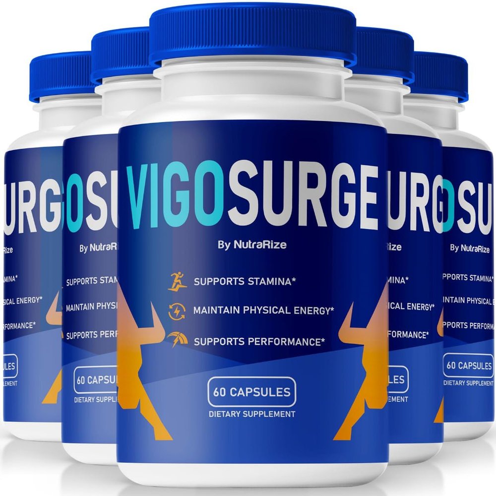 (5 Pack) VigoSurge Pills, Official Vigo Surge For Men to Maintain Overall Performance and Energy Levels, All-Natural Formula to Support Health and Wellness, Premium VigoSurge Reviews (300 Capsules)