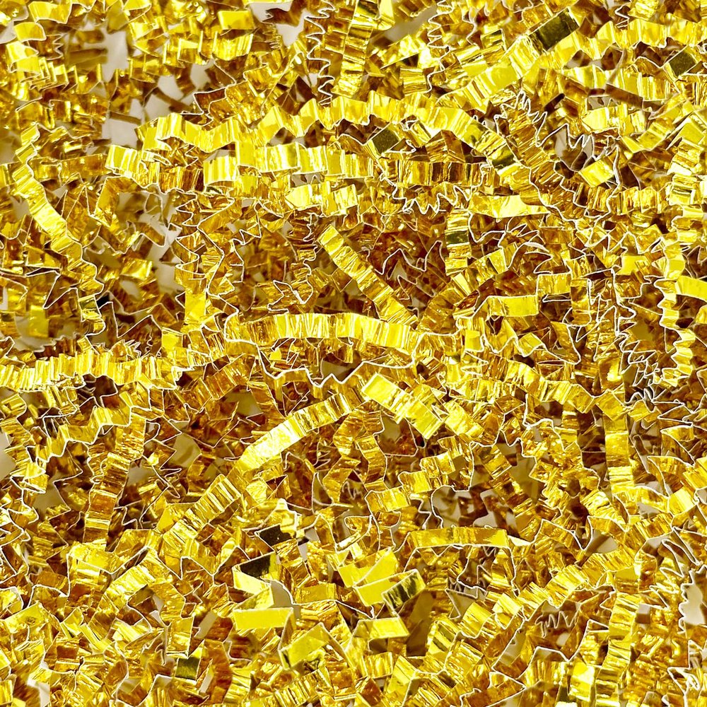 Corlcol 200g (7oz) Crinkle paper Filler for Gift Box Bag and Basket(Gold)
