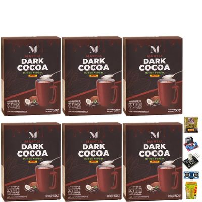 150g (10 Sachets/Pack) MartiaDark Cocoa MCT OIL Delicious Intense Mush Mellow Roasted Fruit Snack Good Shape Set 6 By Beautygoodshop [Get Free For You Beauty Gifts]