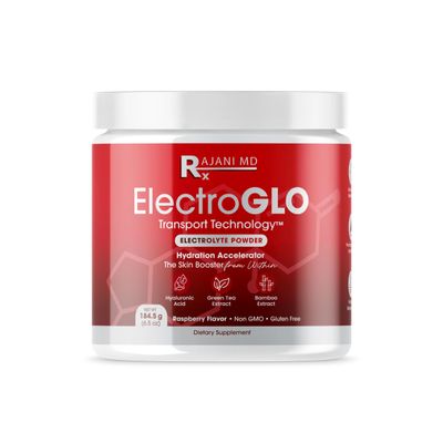 RajaniMD ElectroGLO Raspberry Flavored Electrolyte Powder
