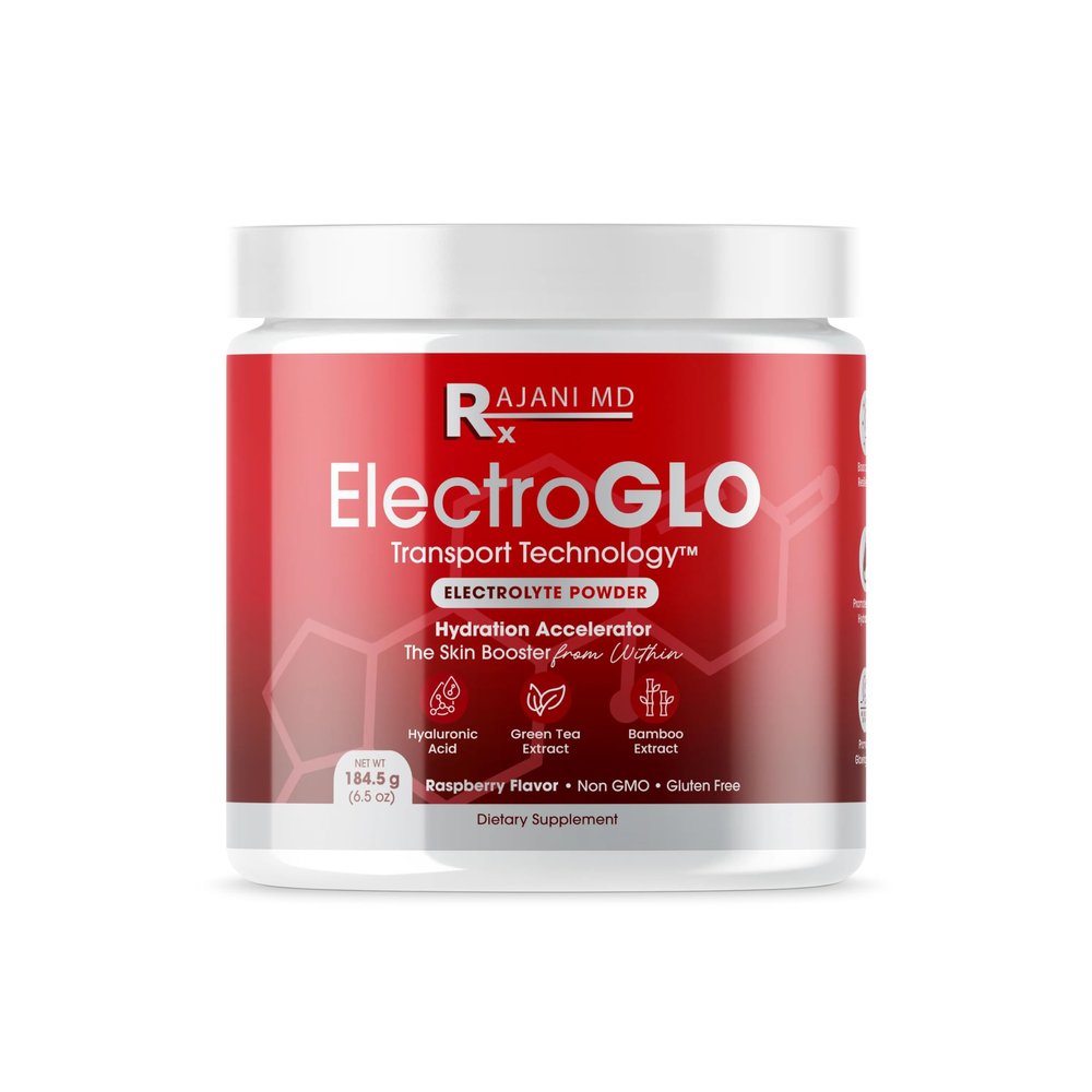RajaniMD ElectroGLO Raspberry Flavored Electrolyte Powder