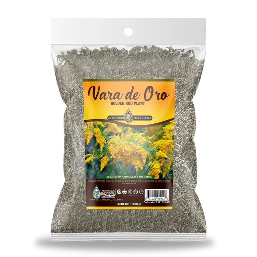 Natural de Mexico Vara de Oro Golden Rod Plant Herb Herbal Tea 4 oz.-113g Natural Mexican Herb Hierba Wild Crafted