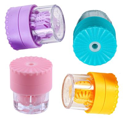 4Pc Manually Contact Lens Cleaning Machine - Washer, Plastic Lens Cleaner Case, Rotary Desprotein Travel