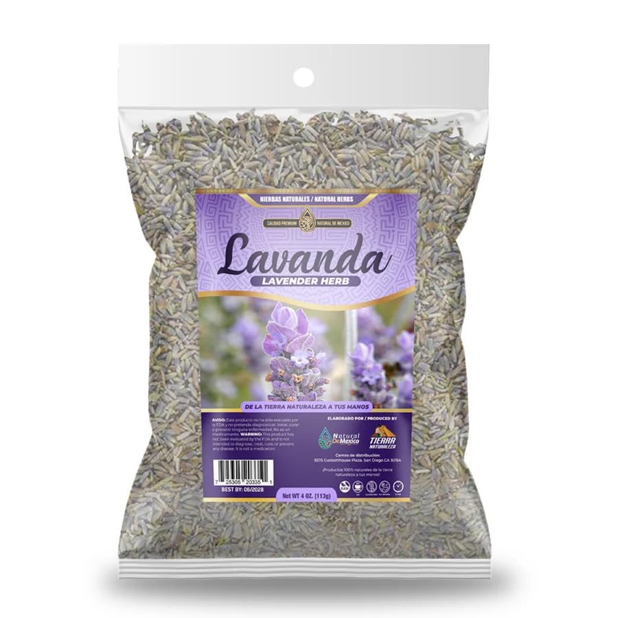 Lavender Lavanda Herb Herbal Tea 4 oz.-113g Natural Mexican Herb Hierba Wild Crafted Natural De Mexico